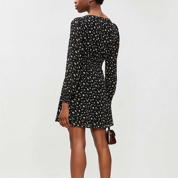 Reformation Alani Floral-print Crepe Mini Dress In Posie - Size 2 - Picture 2 of 7